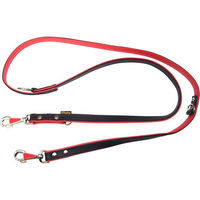 Produktbild von HEIM Hundeleine APOLLO aus Leder schwarz-rot 200 cm lang