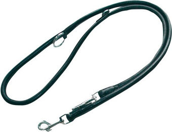 Produktbild von HEIM Hundeleine aus Rindsleder in Schwarz 200 cm