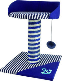 HEIM Kratzbaum Ocean-Style für Katzen in Blau und Grau mit 42 cm Höhe – Bild 1 von 2