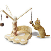 Produktbild von Heim Kratzbaum Victoria für Katzen in Beige mit Plüsch Bezug 44 cm Höhe