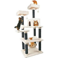 Produktbild von HEIM Kratzbaum White Cat für Katzen in Weiß mit 155 cm Höhe aus Plüsch