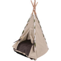 Produktbild von Heim Kuschelprogramm Katzenhöhle Tipi-Zelt aus Stoff in Beige klein