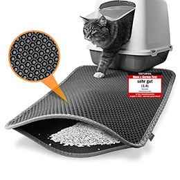 HEIMWERT Katzenstreu Matte Wasserdichter Premium Vorleger für die Katzentoilette Grau 76x61cm – Bild 1 von 7