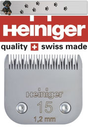 Heiniger Scherkopf Saphir 15 mit 1,2 mm Schnittlänge aus Edelstahl in Silber – Bild 1 von 3