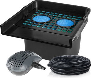 Heissner Filter-Wasserfall Set für den Teich in Schwarz aus Kunststoff 45 x 48 x 28 cm – Bild 1 von 3