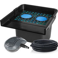 Produktbild von Heissner Filter-Wasserfall Set für den Teich in Schwarz aus Kunststoff 45 x 48 x 28 cm