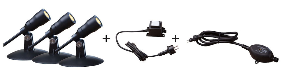 Heissner SMART LIGHT Starter-Set Spot mit 3 Spots, Dämmerungssensor und Transformator – Bild 1 von 7
