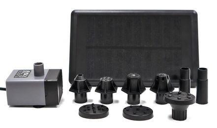 Heissner Solar-Pumpen-Set für den Teich aus Kunststoff in Schwarz mit 150 l/h – Bild 1 von 4