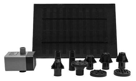 Heissner Solar-Teichpumpen-Set aus Kunststoff in Schwarz mit 250 l/h – Bild 1 von 2