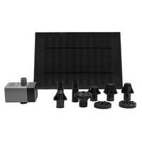 Produktbild von Heissner Solar-Teichpumpen-Set aus Kunststoff in Schwarz mit 250 l/h