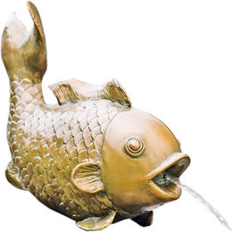 Heissner Teichfigur Großer Fisch in Gold und Kupferfarben – Bild 1 von 5
