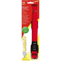 Produktbild von Heitech LED Leucht-Halsband für Hunde in Rot mit Batterie