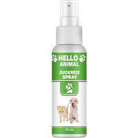 Produktbild von Hello Animal® Fellspray zur natürlichen Unterstützung bei Juckreiz für Hund und Katze 100 ml