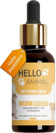 Hello Animal® Wurm Liquid Öl als Wurmmittel Alternative für Hunde und Katzen zur Unterstützung der Magen-Darm-Gesundheit – Bild 1 von 3