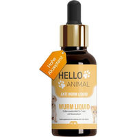 Produktbild von Hello Animal® Wurm Liquid Öl als Wurmmittel Alternative für Hunde und Katzen zur Unterstützung der Magen-Darm-Gesundheit
