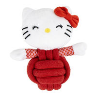 Produktbild von Hello Kitty Hundespielzeug Rot aus Polyester und Baumwolle zur Zahnpflege für alle Altersstufen und Größen