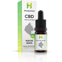 Produktbild von Hempamed Premium CBD Öl für Katzen mit Lachs-Aroma zur Beruhigung 10 ml