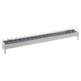Produktbild von Herka Flamingo Futtertrog für Geflügel rechteckig silber Metall 73 x 13 x 15 cm