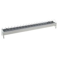 Produktbild von Herka Flamingo Futtertrog für Geflügel rechteckig silber Metall 73 x 13 x 15 cm