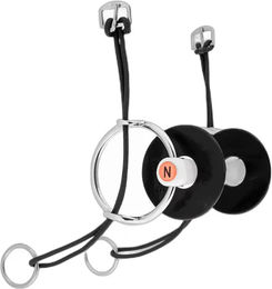 Produktbild von Herm Sprenger 2-Ringe Zügel für Pferde mit Halsring in Silber und Schwarz
