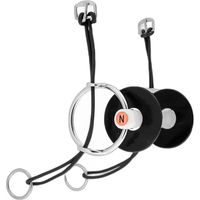 Produktbild von Herm Sprenger 2-Ringe Zügel für Pferde mit Halsring in Silber und Schwarz