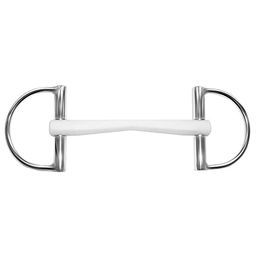 Produktbild von Herm Sprenger Duo D-Ring Trense aus Edelstahl in Silber und Weiß