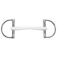Produktbild von Herm Sprenger Duo D-Ring Trense aus Edelstahl in Silber und Weiß