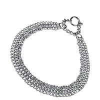 Produktbild von Herm Sprenger Erziehungshalsband Kettenhalsband 3-reihig mit runden Gliedern flach geschliffen 65 cm für Hunde - 65 cm