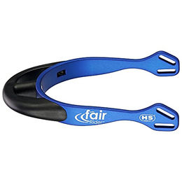 Produktbild von Herm Sprenger fairRider Sporen aus blauem Aluminium mit schwarzem Kunststoffhals