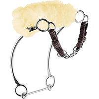 Produktbild von Herm Sprenger Kombi-Hackamore mit Gebiss HSP aus Edelstahl und Lammfell für Warmblut Pferde