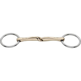 Herm Sprenger Novocontact Unterlegtrense 14 mm einfach gebrochen Sensogan Silber 125 mm Weite – Bild 1 von 3