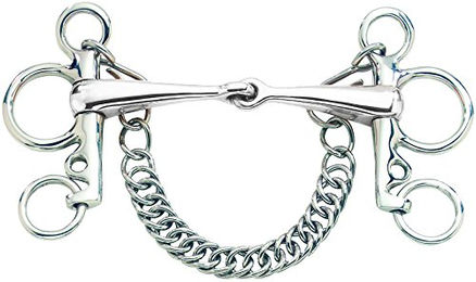 Herm Sprenger Pelham Gebiss aus Edelstahl einfach gebrochen 4,5 cm – Bild 1 von 3