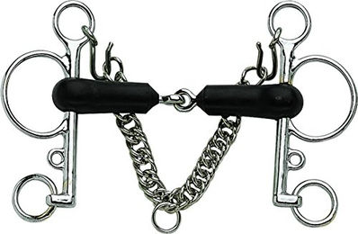 Herm Sprenger Pelham Gebiss aus Weichgummi und Edelstahl einfach gebrochen 56 cm – Bild 1 von 2