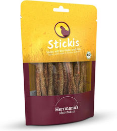 Herrmann's Bio Huhn mit Reis Stickis Trockenfleisch für Hunde 80 g - 80 g – Bild 1 von 2
