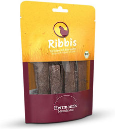 Herrmann's Bio Huhn Ribbis Trockenfleisch für Hunde 80 g - 80 g – Bild 1 von 2