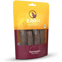 Produktbild von Herrmann's Bio Huhn Ribbis Trockenfleisch für Hunde 80 g - 80 g