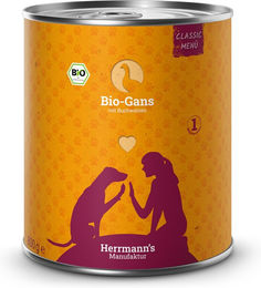 Herrmann's Bio Hundefutter Gans mit Buchweizen Classic 6 x 800 g – Bild 1 von 2