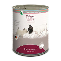 Herrmann's Bio Reinfleisch Pferd Monoprotein Stückchen in Sauce 6 x 800 g - 6 x 800 g – Bild 1 von 5