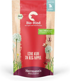 Herrmann's Bio Rind mit Apfel und Haferflocken Welpen Hundefutter Stückchen in Sauce 14 x 150 g - 15 x 150 g – Bild 1 von 3
