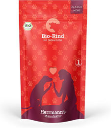Herrmann's Bio Rind mit Süßkartoffeln Classic Hundefutter 10 x 130 g – Bild 1 von 2