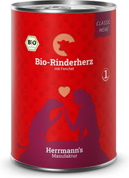 Herrmann's Bio Rinderherz mit Fenchel Classic Hundefutter 6 x 400 g – Bild 1 von 2