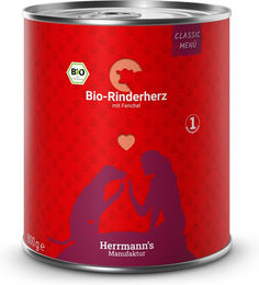 Herrmann's Bio Rinderherz mit Fenchel Classic Hundefutter 6 x 800 g – Bild 1 von 2