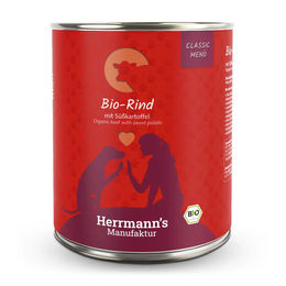 Herrmann's Classic Bio-Hundefutter Rind mit Stückchen in Sauce 6 x 800 g - 6 x 800 g – Bild 1 von 4