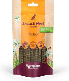Herrmann's Manufaktur Bio Ente Snack & Meat Stripes Trockenfleisch für Hunde 80 g – Bild 1 von 1