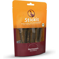 Produktbild von Herrmann's Manufaktur Bio Gans mit Dinkelflocken Stickis Trockenfleisch 80 g - 80 g