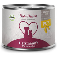 Produktbild von Herrmann's Manufaktur Bio Huhn Reinfleisch Kreativ-Mix Monoprotein für Adult Hunde 12 x 200 g - 200 g