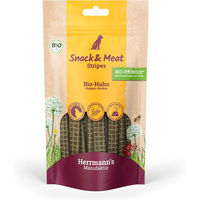 Produktbild von Herrmann's Manufaktur Bio-Huhn Snack & Meat Stripes Trockenfleisch für Hunde Adult Getreidefrei 6 x 80 g