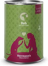 Herrmann's Manufaktur Bio Hundefutter Reh mit Süßkartoffeln Classic 6 x 400 g – Bild 1 von 2
