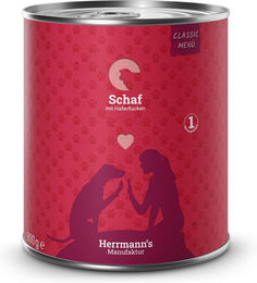 Herrmann's Manufaktur Bio Hundefutter Schaf mit Haferflocken Stückchen in Sauce 6 x 800 g – Bild 1 von 2