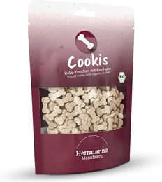 Herrmann's Manufaktur Bio Miniknochen Cookis Huhn Belohnungssnack laktosefrei und ohne Zucker 100 g - 100 g – Bild 1 von 2